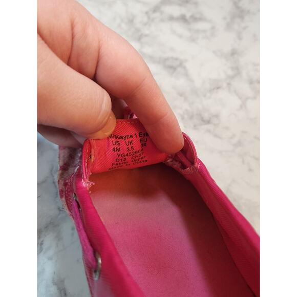 Sperry Top-Sider Girls Pink Leopard‎ Pattern Biscayne 1 Eye Sequin Boat Shoe 4M - Picture 8 of 8